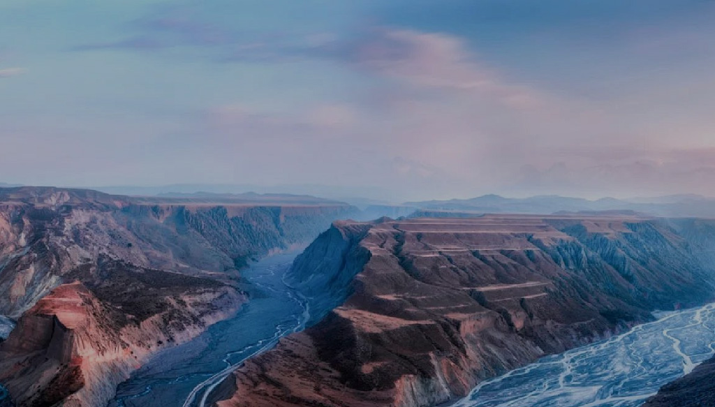Open-pit mining landscape
